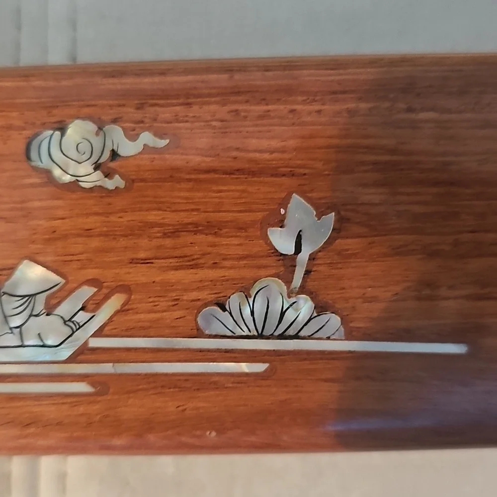 Wooden Pencil Box with Inlay